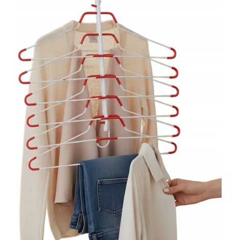 Set di 6 appendiabiti per camicie, organizer per armadio bianco, 6 appendiabiti (1/5)