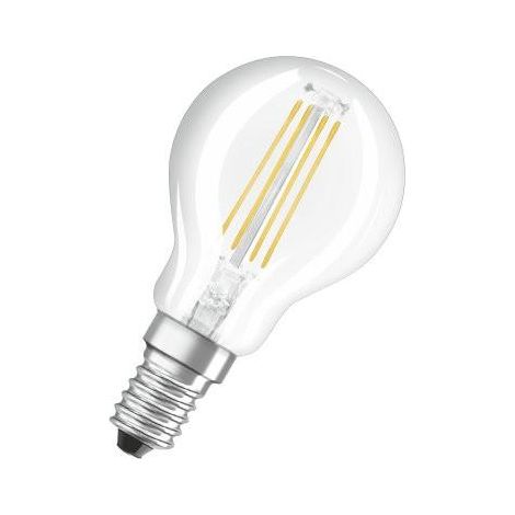 Osram Bombilla LED Esférica E14 Transparente 4W 2700K