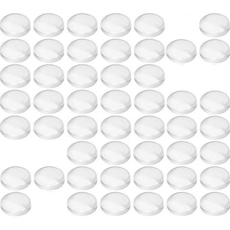 Shining House – Lot de 100 patins de protection en caoutchouc transparent – Anti-bruit et anti-rayures – Pour portes de placard, cuisine, salle de bain – 8 x 4 mm