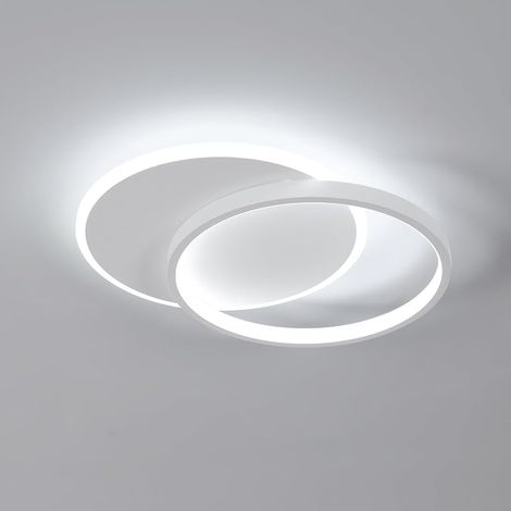 Plafonnier LED Rond 40CM, 40W 4500LM Luminaire Plafonnier Moderne, Lumière Blanche Froide 6500k Lampe Plafond pour Salon, Chambre, Couloir, Salle de Bains (1/5)