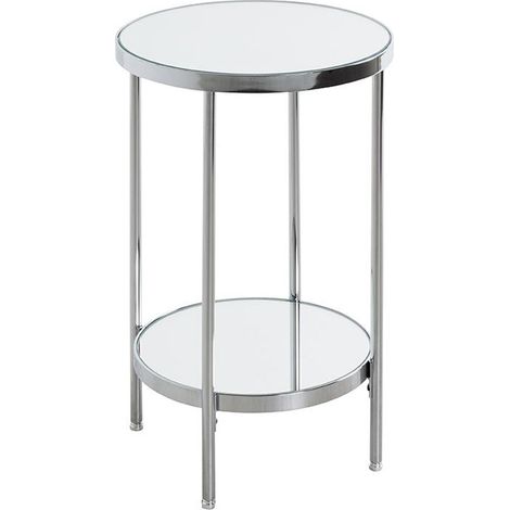 Table d'Appoint Ronde Design "Palace" 46cm Chrome (1/3)