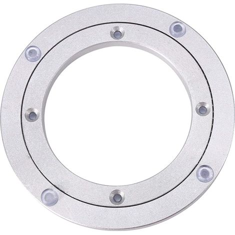 Table Bearing, Inner Diameter 8.5cm, Outer Diameter 14cm, Rotating Rolling Plate, Aluminium Alloy Turntable, for Restaurant Cake Decorations (6"H8.5mm) (1/5)