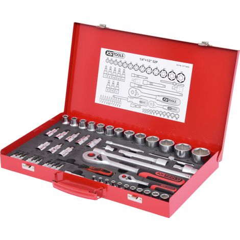 KS TOOLS Jeu de douilles 1/4"+1/2" 52 pces - 917.4052 (1/2)