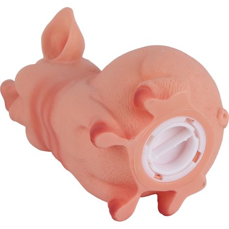 Tirelire cochon chien pour enfant, décoration gâteau en forme de cochon, pot d'épargne en céramique 14x12x11 cm, accessoire de maison pour garçons et filles (1/5)