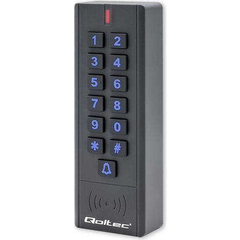 Lucchetto a combinazione Qoltec CALISTO con lettore RFID codice tessera portachiavi campanello IP68 EM (1/5)