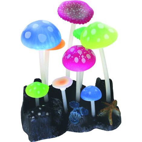 Set 3 pezzi Amtra Deko Fluo Reef funghi colori assortiti