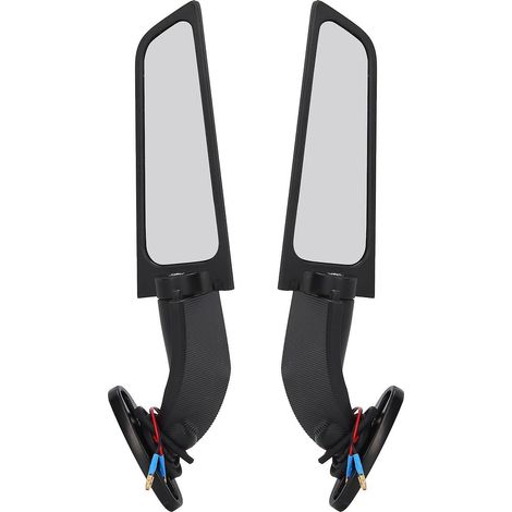 Rétroviseurs extérieurs pivotants gauche et droit pour moto sportive, avec éclairage LED, compatibles avec Ninja 250 300 H2 H4 (1/5)