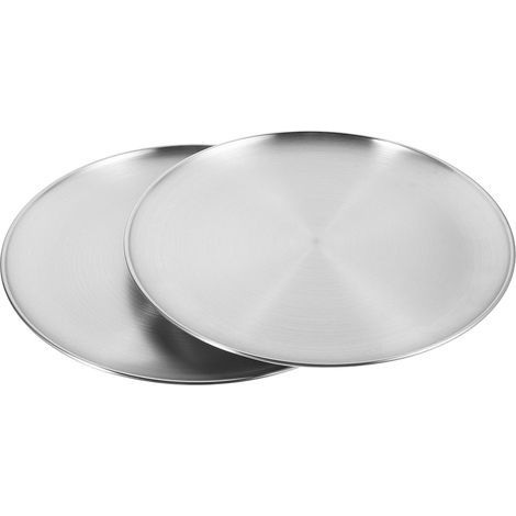 2er-Set Pizzableche, Edelstahl, 30 cm, antihaftbeschichtet, gleichmäßiges Backen, ofenfest, für Profi- und Hobbyküche (1/5)
