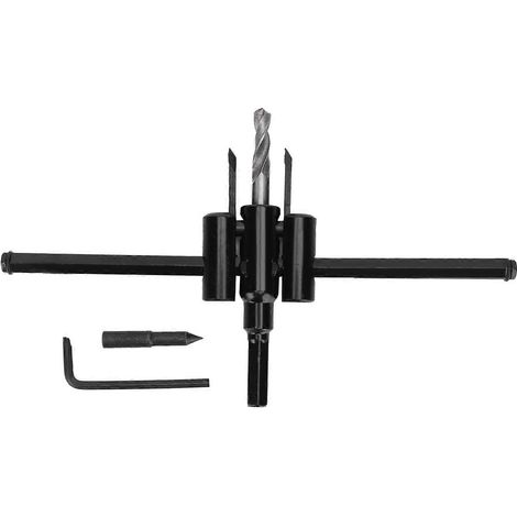 Verstellbarer Lochschneider-Satz aus legiertem Stahl für DIY-Rundschnitte in Holz und Kunststoffplatten (30–200 mm)