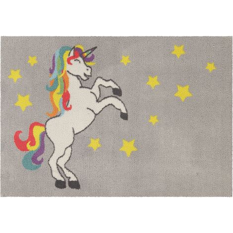 Akzente FEEL Rainbow Unicorn Fußmatte, 70 x 100 cm, Kuschelfloor, Nässebändiger, rutschfest, kuschelig, schnelltrocknend, Made in Europe, Badezimmer (1/5)