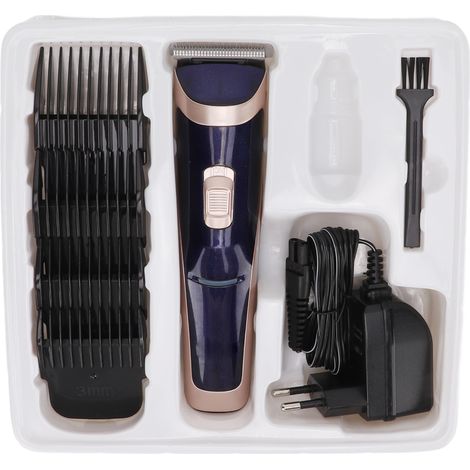 Tondeuse à cheveux électrique, lame en acier inoxydable, 4 sabots de guidage, tondeuse de coiffure professionnelle (1/5)