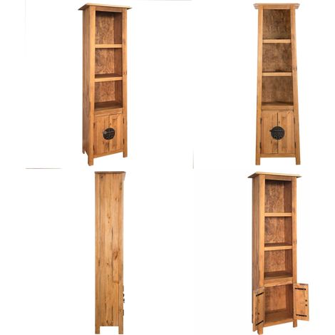 Bad-Hochschrank Massivholz Kiefer 48x32x170 cm - Holzschrank - Kiefernholzmöbel - Badezimmermöbel - Vintage Schrank - Landhaus Stil - Home & Living