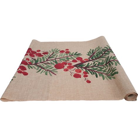 ARPIMEX Rotolo Stampato Bacche Natalizie H 48 Cm L 3,5 Ml Rosso Verde