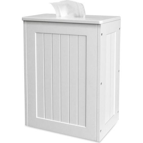 Toilet Roll Storage, Bathroom Storage Box Holder Stand with Lid Multifunctional Toilet Paper Basket Cabinet Shelf (1/5)