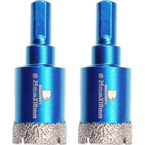 Forets Carrelage Diamant 25mm pour porcelaine,céramique, granit, marbre quartz（2 Pièces） (1/5)