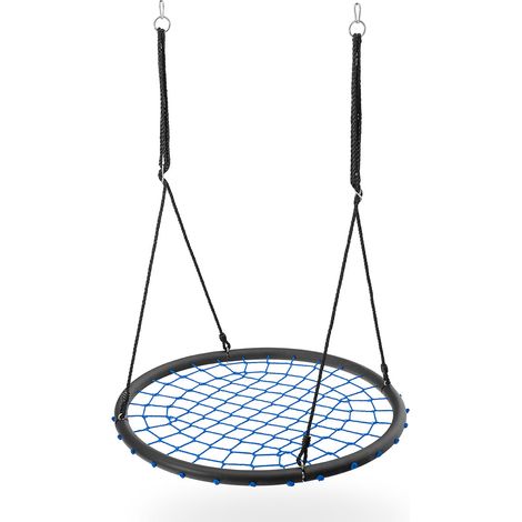 Blaue Untertassenschaukel, für draußen, 100 cm Durchmesser