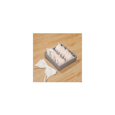 2 Boîtes de Rangement Grises pour Chaussettes et Sous-vêtements - Taille S - Organisation Commode (1/5)