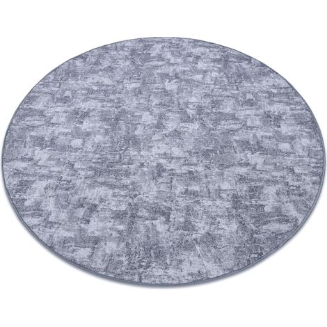 Teppich rund SOLID grau 90 BETON  grey rund 100 cm