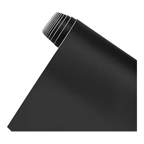 Film Covering Noir Mat (30x150cm) Vinyle Adhésif avec Technologie Anti-Bulles, Pose Facile Film de Protection pour Voiture, Moto (1/5)