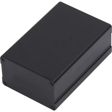 Boîte électrique en aluminium étanche, boîtier de jonction étanche type fendu pour bricolage, 46x76x110mm, noir lisse (1/5)