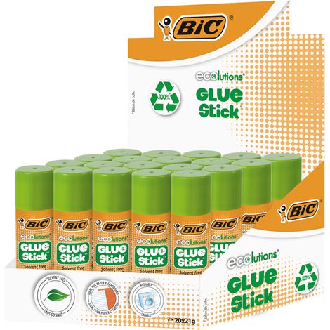 Colla stick BIC Ecolutions - 21 g - Ecologica e facile da lavare