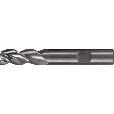 PFERD TOOLS Fraise VHM Ø20 mm, 3 dents, 2xDC, chanfrein 0,35 mm 45°, non revêtue, queue HB, Performance Aluminium