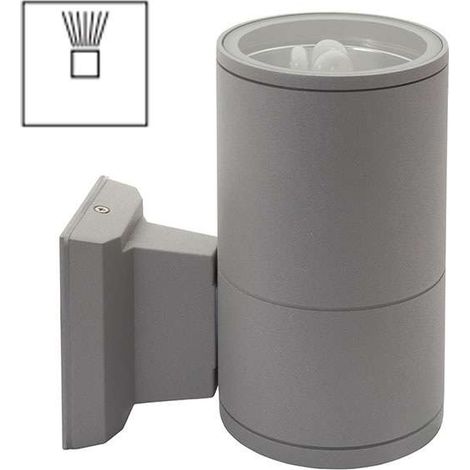 Applique murale exterieure alu/verre trempé grise faisceau indirect lampe E27 230V (non incl) IP54 BART EL 160 KANLUX 07081 (1/2)