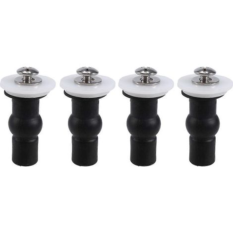 Lot de 4 vis de fixation pour abattant de WC, charnières, boulons, écrous à expansion en caoutchouc, fixations pour trous borgnes - FFY (1/4)