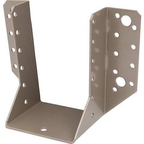 Sabot de poutre DURAVIS® 80 x 120 mm, type A, matériau : Acier, galvanisé sendzimir, surface : beige nacré RAL 1035 (1/3)