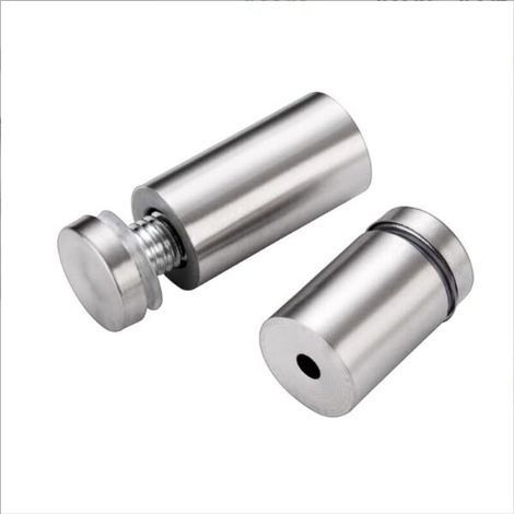 10 fixations pour panneaux, clous publicitaires, fixations publicitaires, vis de fixation pour montage et fixation en verre, miroir en acrylique, cadre photo (12 x 25 mm)