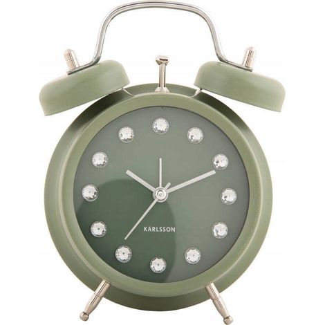Karlsson Glam Diamonds reloj despertador dorado elegante y chic (1/3)