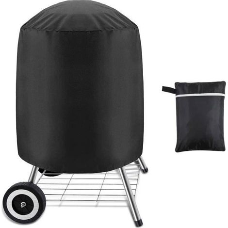Housse pour Barbecues Charbon, Bâche Imperméable pour Barbecue Grill Exterieur, Housse Barbecue Rond 5877 cm, Noir (1/4)