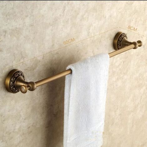 Kit salle de bain rétro Klassic solide cuivre et verre céramique , revêtement Minimal Bronze Montage mural de conservation Bain Accessoires Accessoires décor Crochet à vêtements à une barre