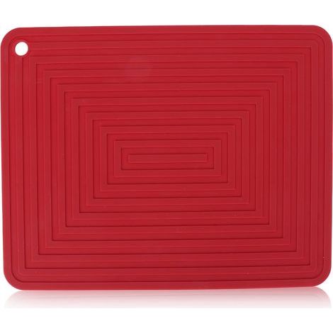 Tapis de Séchage en Silicone, Tapis de Cuisine Antidéapant ésistant à la Chaleu, égouttoi à Vaisselle pou Bae D'évie de Comptoi de Cuisine(ouge) (1/4)