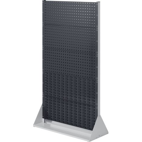 Kappes ®RasterPlan Stellwände doppelseitig Größe 5 - 6x Lochplatten 4x Schlitzplatten Anthrazitgrau RAL 7016