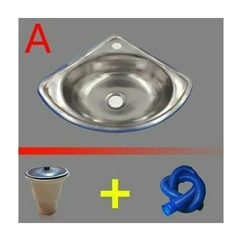 Thick triangular stainless steel washbasin, small single washbasin, wall-mounted corner washbasin (1/5)