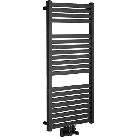 Aqualine - Elément chauffant Tondi 45x97 cm, raccordement central, noir mat DT456T
