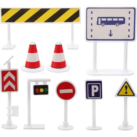 Panneaux de signalisation routière pour enfants - Jeu de sécurité routière - 1 ensemble (1/5)