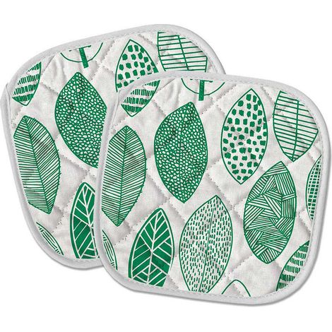 Maniques de cuisine rembourrées feuilles 20x20cm INOFIX (1/3)