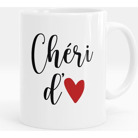 Mug - Tasse personnalisée - Chéri d'amour - Mug Rose (1/5)