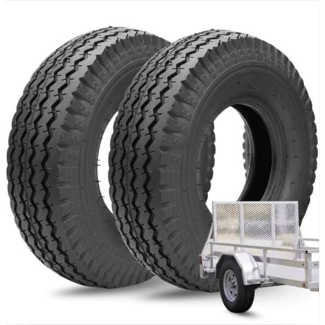 2 Pneumatici 4.80/4.00-8 Rinforzati 4PR Gomme Copertoni per Ruote Carrello Rimorchio da Barca