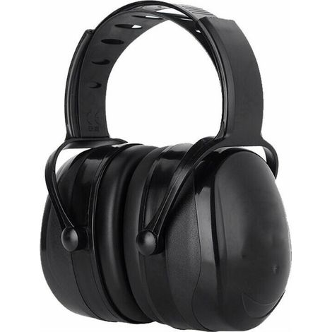 Comfortable adjustable noise-canceling headphones for adults with 38 dB SNR attenuation for noisy or stressful environments - Black (1/5)