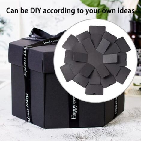 1PCS boîte d\'explosion de photos bricolage album créatif hexagonale à la main boîte-cadeau les amis de la famille