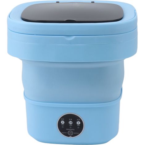 Eosnow Kleine Faltungswaschmaschine TPE und PP 100‑240 V in Dehydrator 6L Mini Tragbarer Eimer Waschmaschine für Unterwäsche Sockenblau EU -Stecker (1/5)