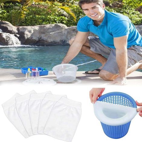 Calzini per skimmer ZOLGINAH, prefiltro per skimmer, prefiltro per piscina, calzini per skimmer, calzini per skimmer per piscina, skimmer per piscina (5 pezzi) (1/5)