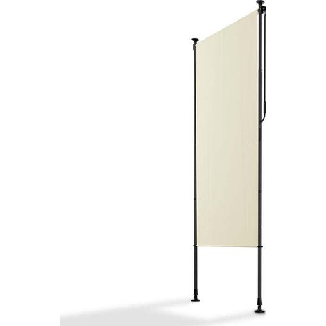 [GEBRAUCHT] B-Ware Senkrechtmarkise Barbados 100x310 cm Sichtschutz beige UV-beständig verstellbar (1/2)