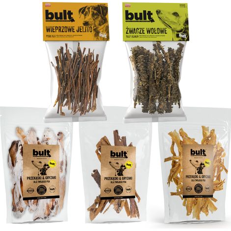 BULT masticable natural para perros. Mezcla de 5 sabores, de fácil digestión. (1/5)