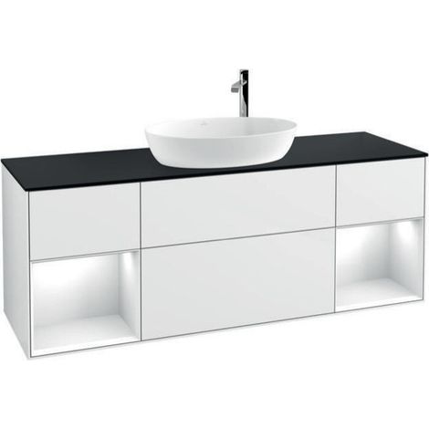 V&B Waschtischunterschrank FINION 1600x603x501mm Regal glos. wh glos. wh (1/4)