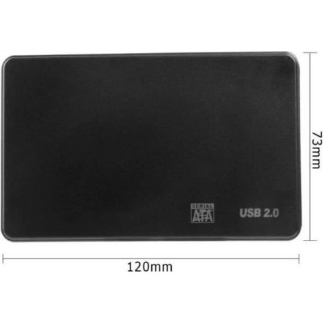 Boîtier Disque Dur SSD 2,5 Pouces SATA USB 2.0 Pour Ordinateur Portable - Noir - 1 Pièce (1/4)