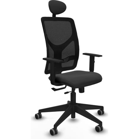 Silla de oficina piqueras y crespo Motilla gris oscuro polipiel (1/2)